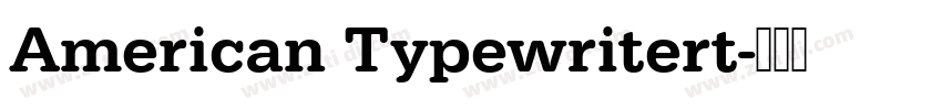 American Typewritert字体转换